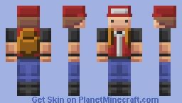 [GBA] Pokemon Trainer Red Minecraft Skin