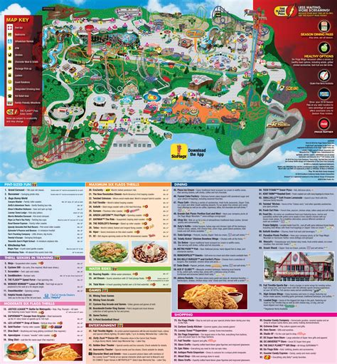 Six flags Los Angeles map - Six flags map Los Angeles (California - USA)