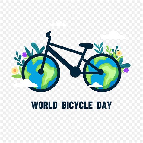 Bicycle Day Clipart Hd PNG, World Bicycle Day Creative Bike, World ...