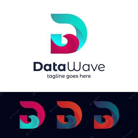 Premium Vector | Wave d letter logo template