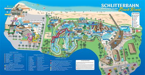 Schlitterbahn South Padre Beach Resort Map | South padre island, South padre island map, South ...