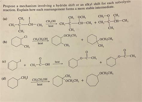 [Solved] HW 9 #4. Propose a mechanism involving a hydride shift or an alkyl... | Course Hero