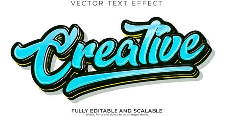 Free Vector | Creative brush text effect editable modern lettering ...