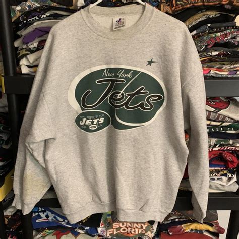 Vintage New York Jets Logo Atheltic Crewneck adults... - Depop