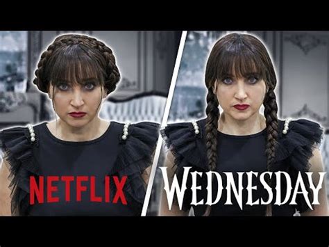 (15092) WEDNESDAY ADDAMS Braided Hair Tutorials | 2 Styles with Faux Bangs - YouTube | Braided ...