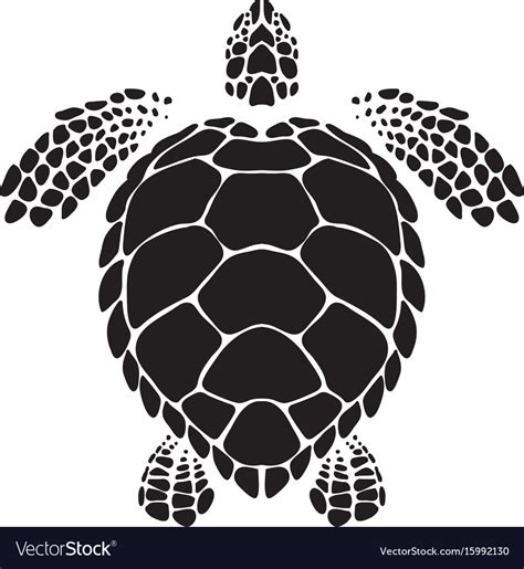 Graphic sea turtle Royalty Free Vector Image - VectorStock