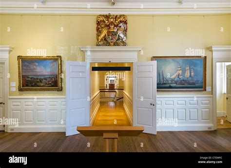 Interior of historic Old State House Museum, Boston, Massachusetts, USA ...