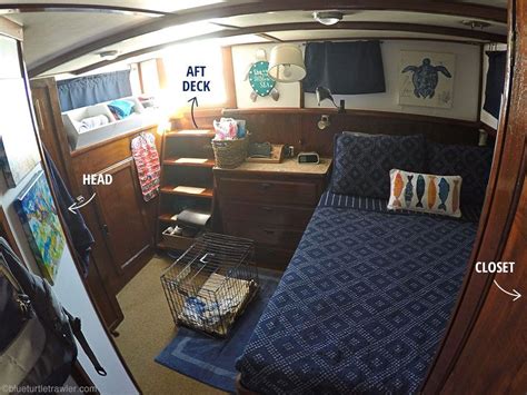 trawler aft cabin | Built in seating, Storage spaces, Boat interior