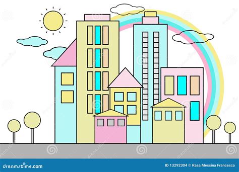 Cartoon City Background Vector Illustration | CartoonDealer.com #13292304