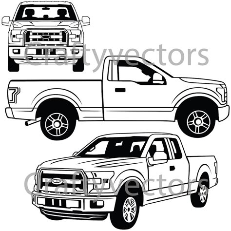 Ford F150 XL 2016 Vector | Etsy