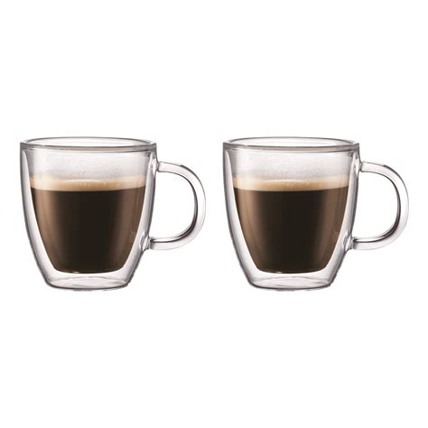Bodum BISTRO Coffee Mug, Double-Wall Insulated Glass Mugs, Clear.15 Liter, 5 ... 732233484400 | eBay