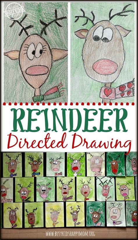 How to Draw a Reindeer: Easy Directed Drawing for Kids | Christmas ...