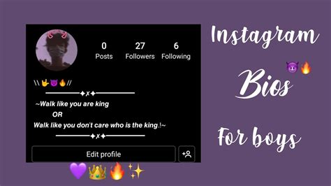 Attitude bios for boys Instagram ️ ||bios ideas for boys|| Instagram bios ideas - YouTube