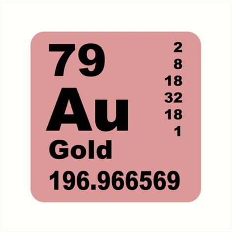 "Gold periodic table of elements" Art Prints by walterericsy | Redbubble