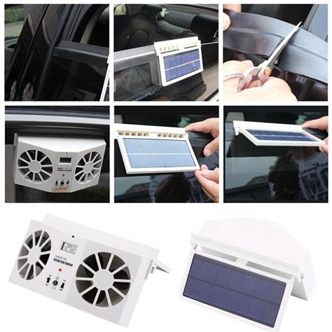 Vehicle Solar Powered Car Vent Window Fan For Car Auto Ventilator Air ...