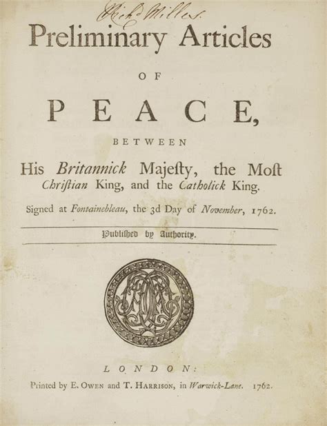 [FRENCH AND INDIAN WAR -- TREATY OF PARIS]. The Definitive Treaty of ...