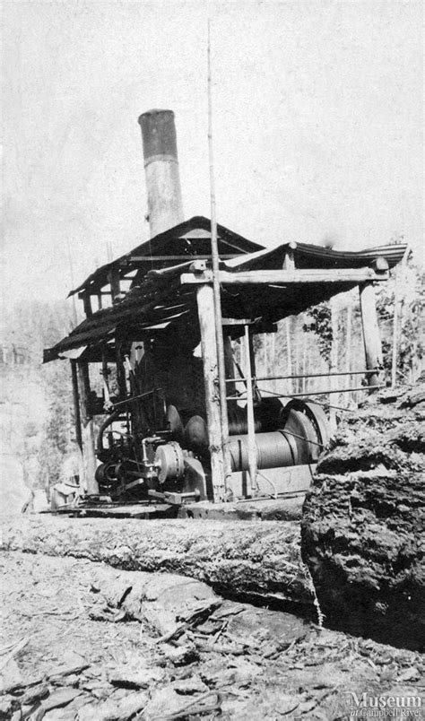 Steam donkey in operation | Campbell River Museum - Online Gallery