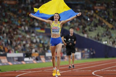 Ukraine's Yaroslava Mahuchikh is European high jump champion