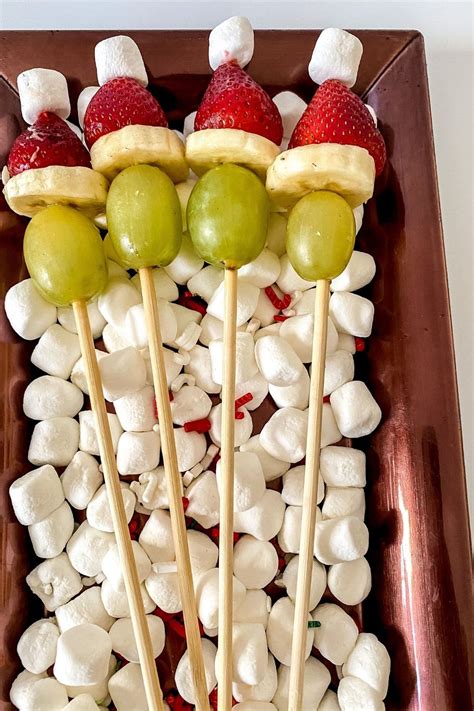 Fun Fruit Grinch Kabobs Christmas Snack Idea | Scrambled Chefs