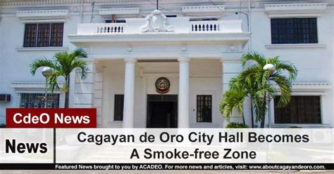 Cagayan de Oro City Hall Becomes A Smoke-free Zone