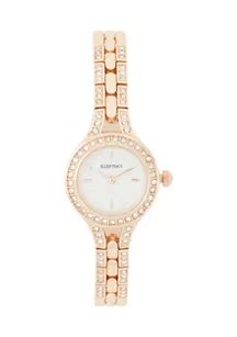 Ellen Tracy Rose Gold Tone 22 Millimeter Crystal Dial Watch | belk