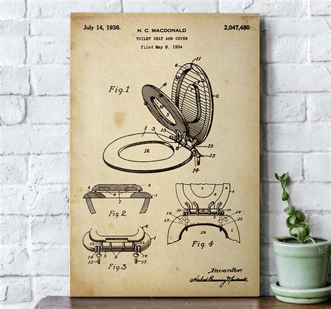 Vintage Bathroom wall art canvas - TenStickers