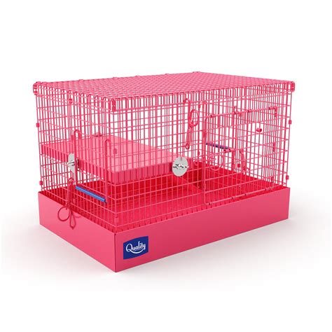 Durable Metal Pet Rat Cage w Adjustable Balconies and Carrying Handles