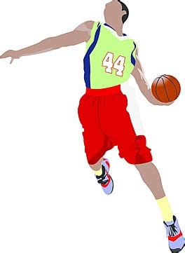 Basketball Players Vector Illustration Clip Art Score Dribble Vector, Clip Art, Score, Dribble ...