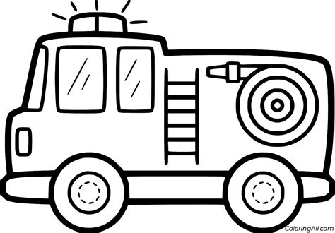 Fire Truck Drawing Coloring Page - ColoringAll