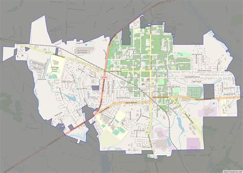 Map of Raeford city