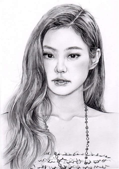 NAMIL ART: Pencil Portrait Drawing - BLACKPINK. Jennie (K-pop Pencil ...