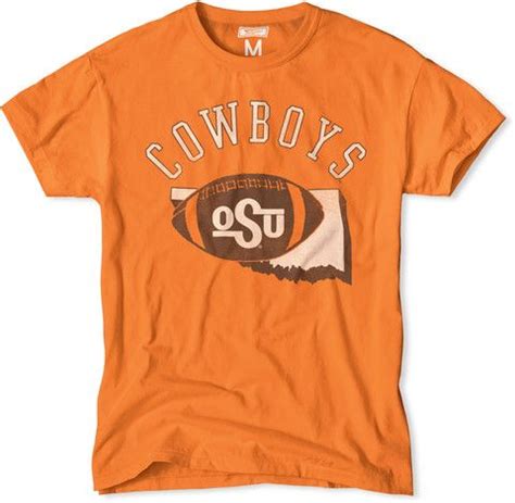 Oklahoma St. Football State T-Shirt | Orange t shirts, Shirts, Mens ...