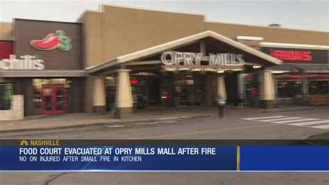 Opry Mills food court evacuated after reported fire - YouTube