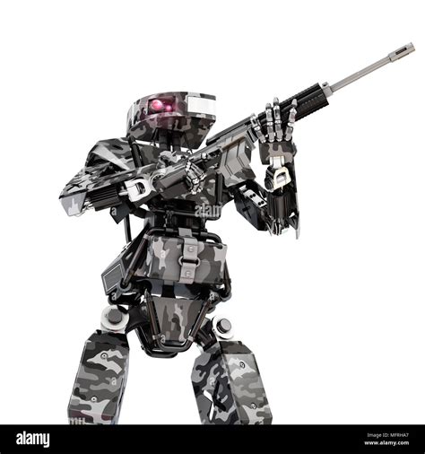 robot soldier, 3d rendering Stock Photo - Alamy