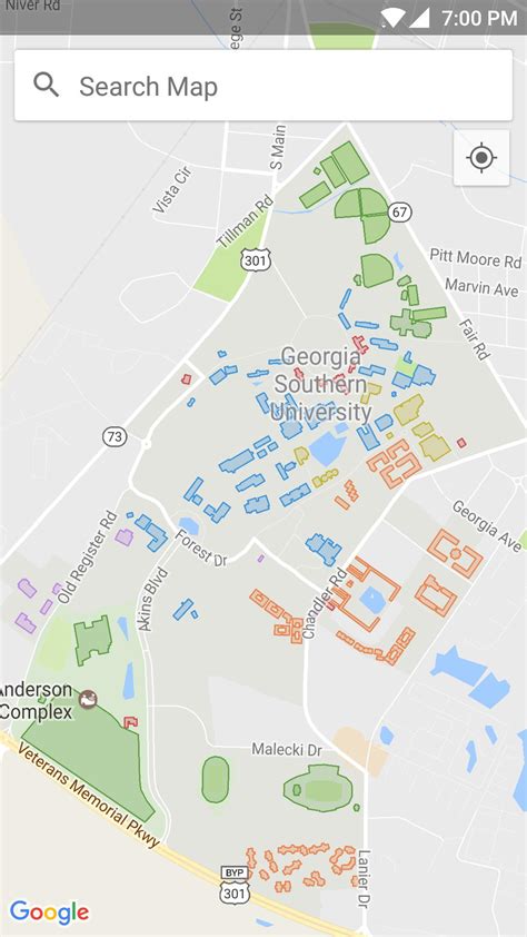 Georgia Southern Campus Map - Map Of The World