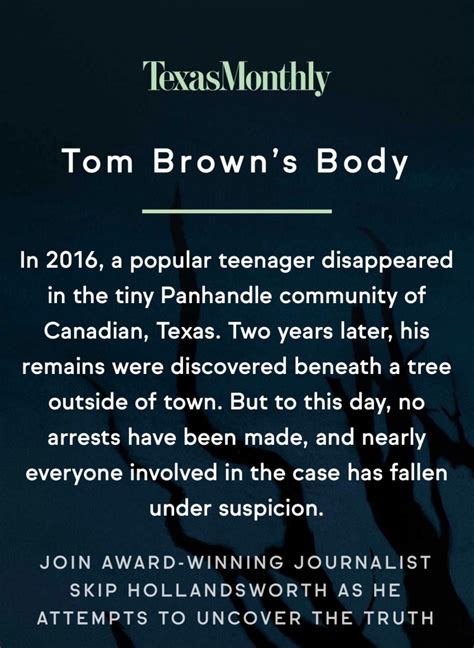 Tom Brown’s Body Podcast – Criminal Justice Diaries