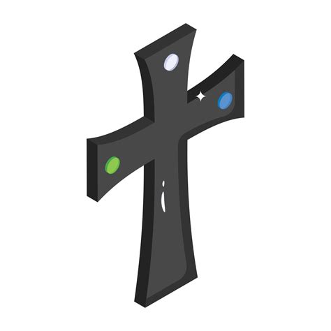 Religious symbol, icon of holy cross in isometric style 7131617 Vector Art at Vecteezy