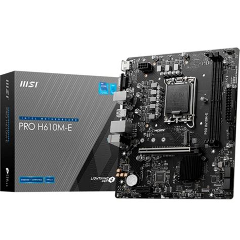 MSI PRO H610M-E Motherboard - Specs, Compare Prices | Pangoly