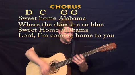 sweet home alabama guitar chords and strumming pattern - music about life