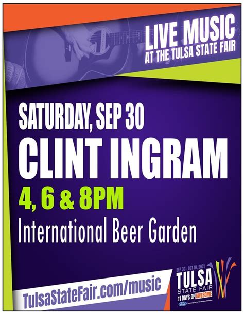 CLINT INGRAM Saturday at the Tulsa State Fair, Tulsa State Fair ...