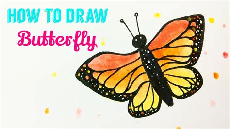 HOW TO DRAW BUTTERFLY 🦋 | Easy & Cute Butterfly Drawing Tutorial For ...