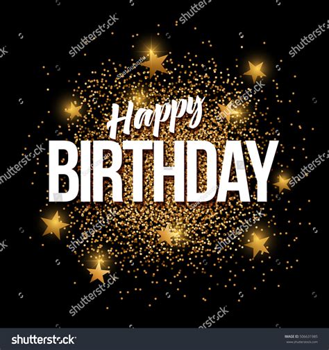 Happy Birthday Banner Gold Glitter Vector Stock Vector (Royalty Free) 506631985 | Shutterstock