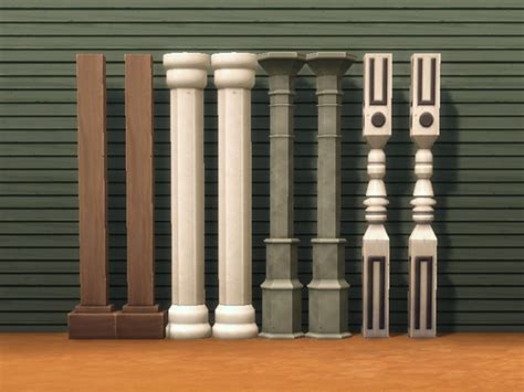 Four Decorative Columns by plasticbox at Mod The Sims » Sims 4 Updates