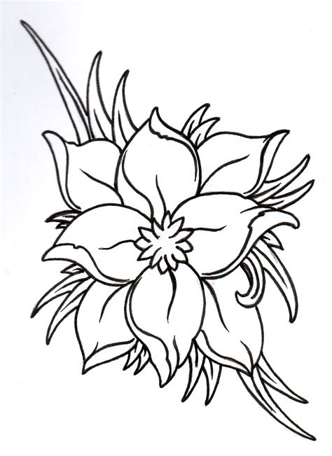 Lotus Flower Drawing Outline at GetDrawings | Free download