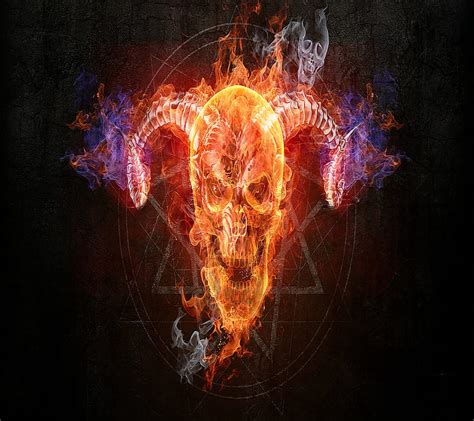 Fire Skull, HD wallpaper | Peakpx