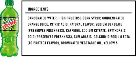 31 Diet Mountain Dew Ingredients Label - baza danych etykiet 2020 | MTC Solutions