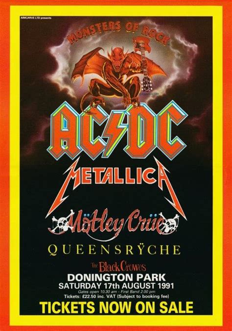 AC/DC Monsters Of Rock 1991 Poster Print