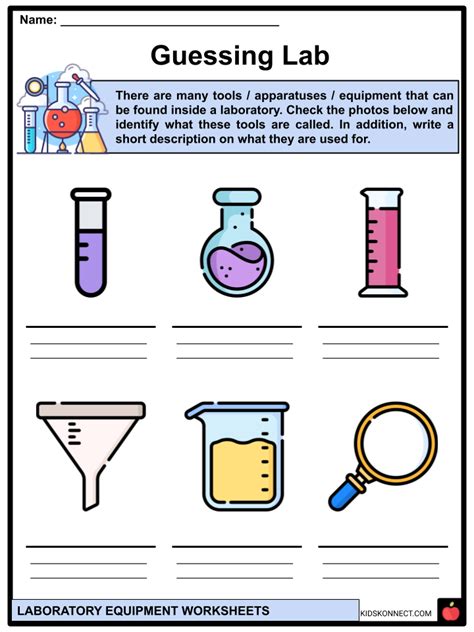 Science Lab Equipment Worksheet For Kids