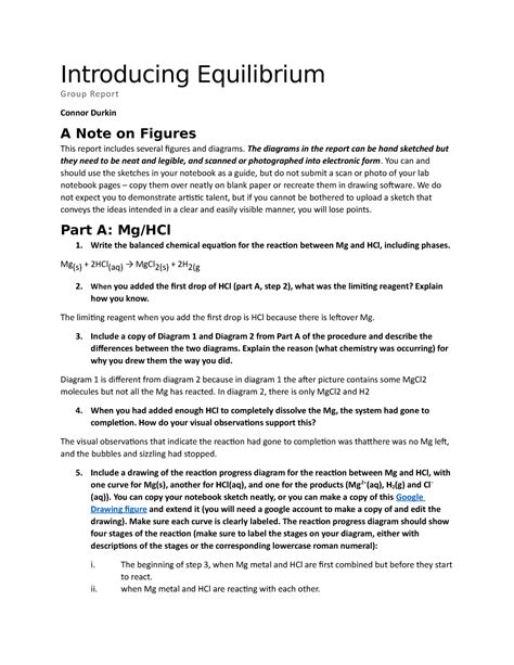 Intro Eq - Group Report Template - Introducing Equilibrium Group Report Connor Durkin A Note on ...