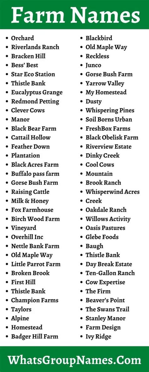 Best Farm Names: 300+ Ranch Name Ideas